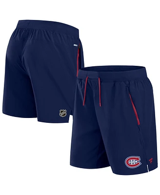 Fanatics Men's Navy Montreal Canadiens Authentic Pro Rink Performance Shorts