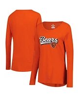 Fanatics Women's Orange Chicago Bears Tail Sweep Long Sleeve T-Shirt