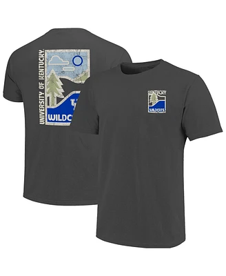 Image One Men's Graphite Kentucky Wildcats Comfort Colors Minimal Vista Distressed Graphics T-Shirt