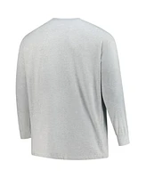 '47 Brand Men's Gray Detroit Tigers Big Tall Distressed Franklin Long Sleeve T-Shirt