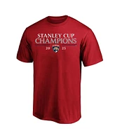 Fanatics Men's Red Florida Panthers 2025 Stanley Cup Champions Big Tall Roster T-Shirt