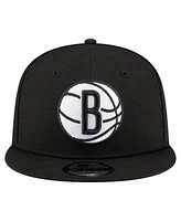 New Era Men's Black Brooklyn Nets 9FIFTY Snapback Hat