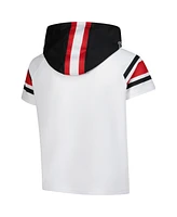 Under Armour Big Boys and Girls White Wisconsin Badgers Fuse Jersey Raglan Hooded T-Shirt