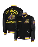 Pro Standard Men's Black Los Angeles Lakers 2024/25 City Edition Wool Varsity Full-Zip Jacket