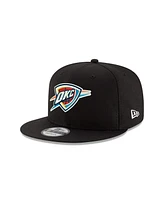 New Era Men's Black Oklahoma City Thunder Core Logo 9FIFTY Snapback Hat