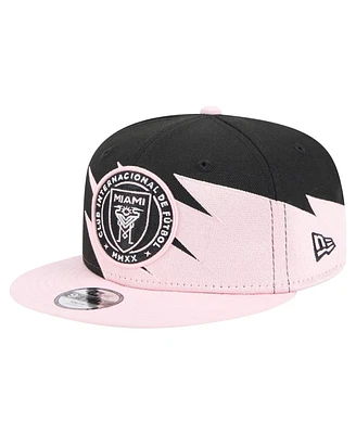 New Era Big Boys and Girls  Black/Pink Inter Miami Cf Jagged 9FIFTY Snapback Hat