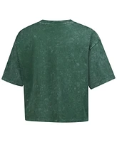 New Era Women's Green Bay Packers Cropped Boxy Sport Classics Mineral Wash T-Shirt