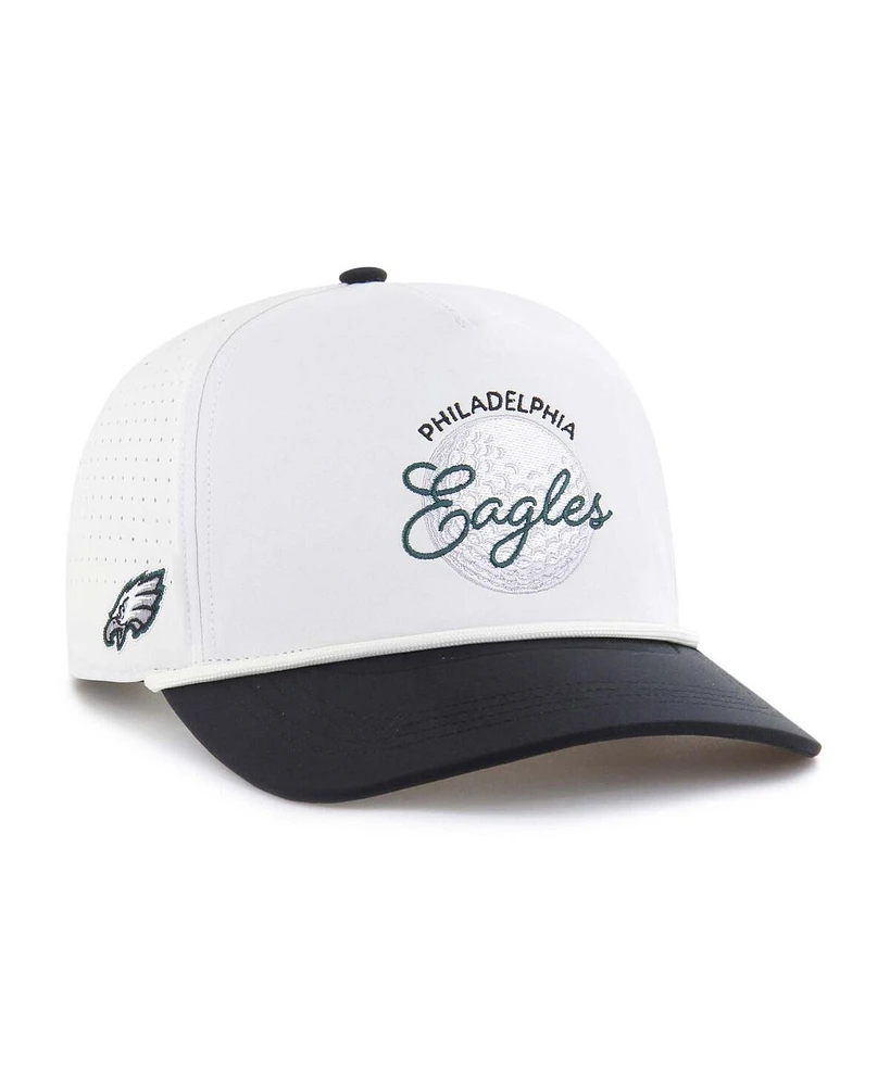 '47 Brand Men's White/Black Philadelphia Eagles Gimmie Golf Hitch Rope Adjustable Hat