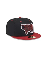 New Era Men's Black Round Rock Express Theme Nights 59FIFTY Fitted Hat