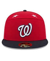 New Era Men's Red/Navy Washington Nationals 2025 Mlb All-Star Game Side Patch 59FIFTY Fitted Hat