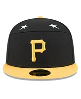 New Era Men's Black/Gold Pittsburgh Pirates 2025 Mlb All-Star Game Side Patch 59FIFTY Fitted Hat