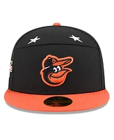 New Era Men's Black/Orange Baltimore Orioles 2025 Mlb All-Star Game Side Patch 59FIFTY Fitted Hat