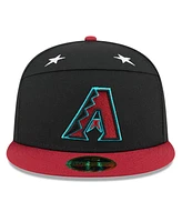 New Era Men's Black/Red Arizona Diamondbacks 2025 Mlb All-Star Game Side Patch 59FIFTY Fitted Hat
