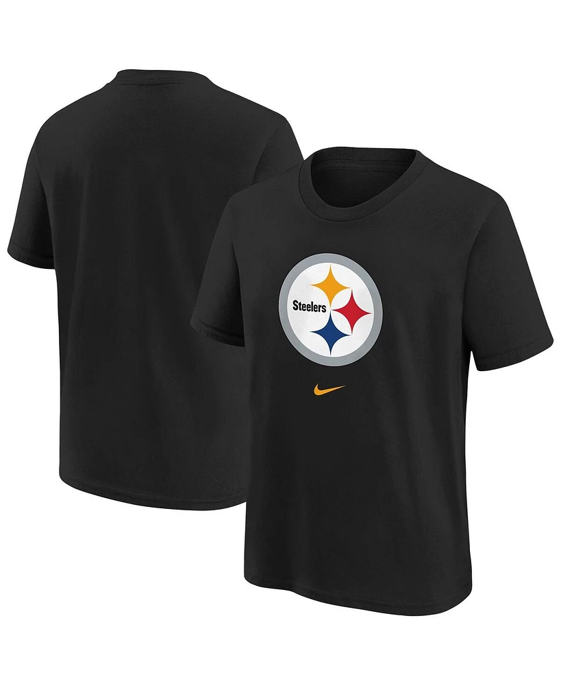 Nike Big Boys and Girls Black Pittsburgh Steelers Primary Logo Legend T-Shirt