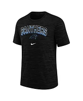 Nike Big Boys and Girls Black Carolina Panthers Sideline Velocity Performance T-Shirt