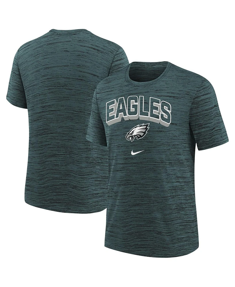 Nike Big Boys and Girls Midnight Green Philadelphia Eagles Sideline Velocity Performance T-Shirt