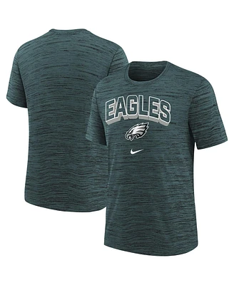 Nike Big Boys and Girls Midnight Green Philadelphia Eagles Sideline Velocity Performance T-Shirt