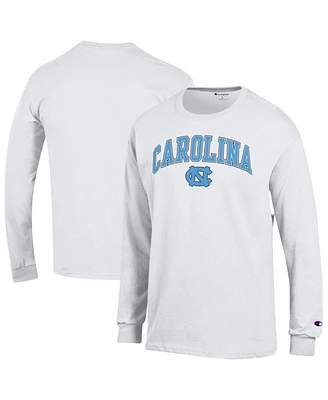 Champion Men's White North Carolina Tar Heels Arch Over Logo Long Sleeve T-Shirt