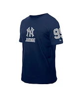New Era Men's Aaron Judge Navy York Yankees Design Lab Name Number T-Shirt
