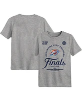 Outerstuff Preschool Gray Oklahoma City Thunder 2025 Western Conference Champions Locker Room T-Shirt