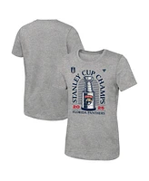 Fanatics Big Boys and Girls Heather Gray Florida Panthers 2025 Stanley Cup Champions Locker Room T-Shirt