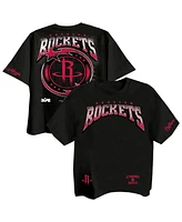 Two Hype Men's Black Houston Rockets Drip Dime Collection Premium T-Shirt