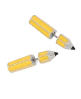 Betsey Johnson Yellow Straight Pencil Front Back Earrings