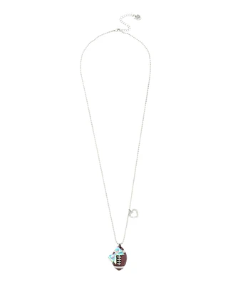 Betsey Johnson Faux Stone Kick Off Football Pendant Necklace