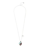 Betsey Johnson Faux Stone Kick Off Football Pendant Necklace