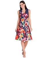 R & M Richards Women's Sleeveless Fit Flare Dress
