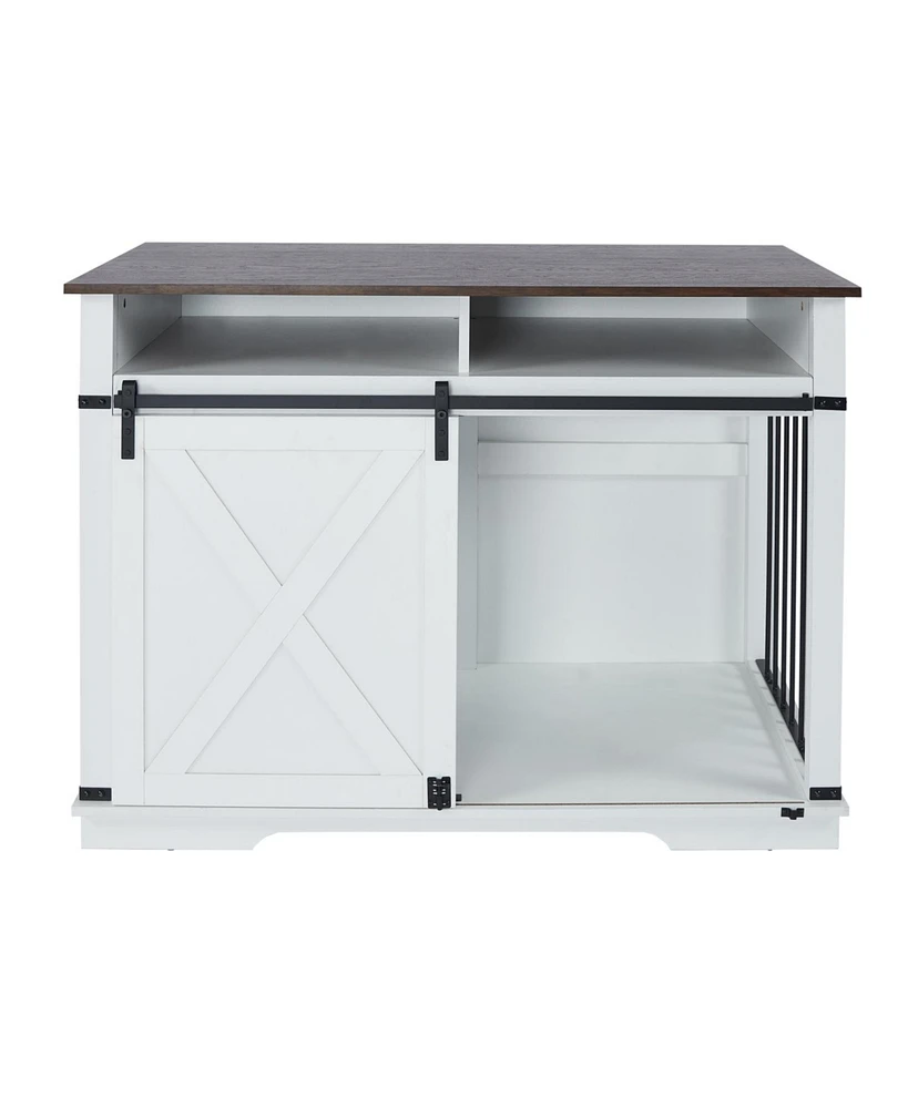 Double Dog Crate Furniture with Storage