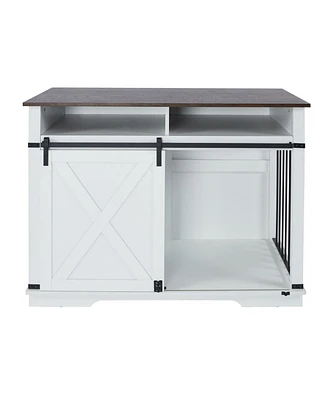 Double Dog Crate Furniture with Storage