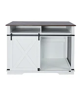 Double Dog Crate Furniture with Storage