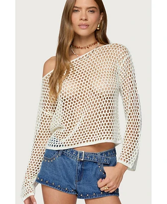 Edikted Women's Kalley Off Shoulder Crochet Top