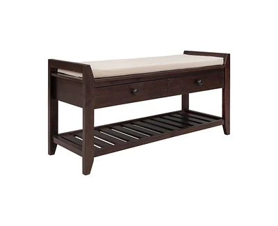 Casainc Storage Bench Shoe Rack with Cushioned Seat and Drawers