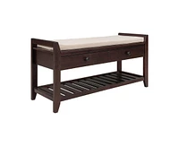 Casainc Storage Bench Shoe Rack with Cushioned Seat and Drawers