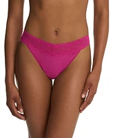 Natori Women's Bliss Perfection Cotton Stretch One Thong 3PK