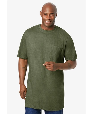 Boulder Creek Big & Tall by KingSize Heavyweight Longer-Length Pocket Crewneck T-Shirt