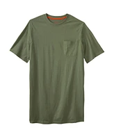 Boulder Creek Big & Tall by KingSize Heavyweight Longer-Length Pocket Crewneck T-Shirt