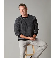 LuxLined Men's Itch-Free Men s Merino Wool Crewneck Sweater with Soft Inner Lining
