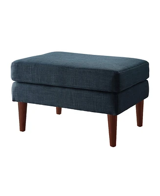 Convenience Concepts 27" Faux Linen Marlow Mid Century Ottoman