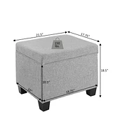 Convenience Concepts 21.75" Print Fabric Madison Storage Ottoman