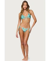 Edikted Women's Mirabella Sequin String Bikini Bottom
