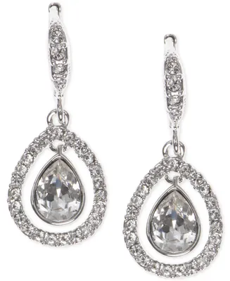 Givenchy Crystal Orbital Pave Drop Earrings