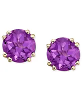 Amethyst (4-1/2 ct.tw.) Stud Earrings 14K Gold (also available Garnet and Blue Topaz White Gold)