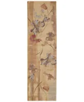 Closeout Nourison Home Rugs Somerset St18 Art Flower Beige