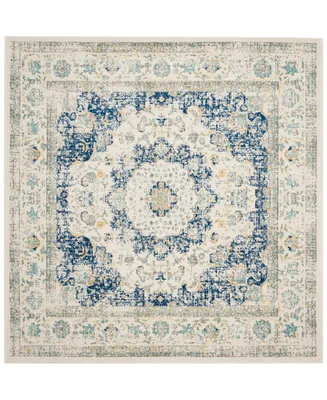 Safavieh Evoke EVK220C Ivory/Blue 5'1" Square Area Rug