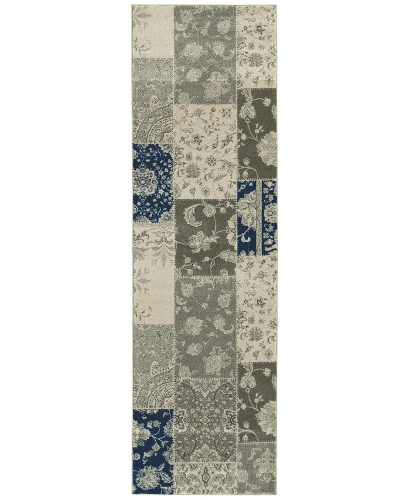 Jhb Design Tidewater Patchwork 2'3" x 7'6" Runner Rug