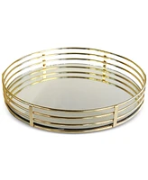 Jay Imports Circle Mirrored Tray