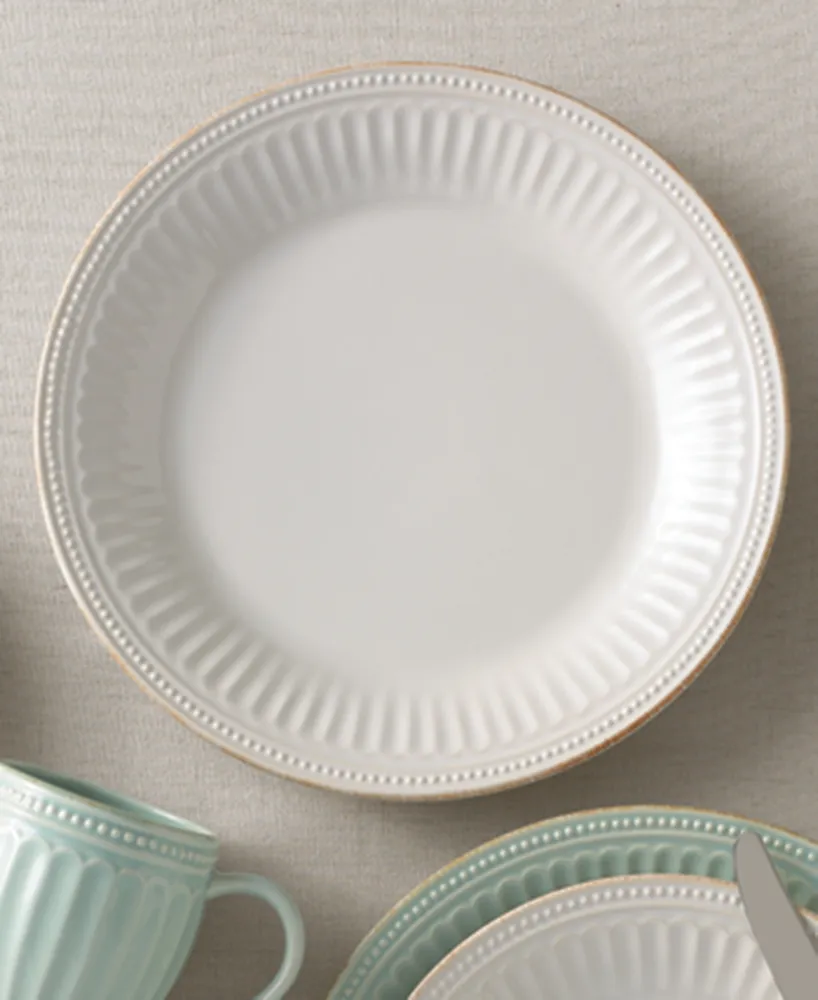 Lenox Dinnerware Stoneware French Perle Groove White Dinner Plate